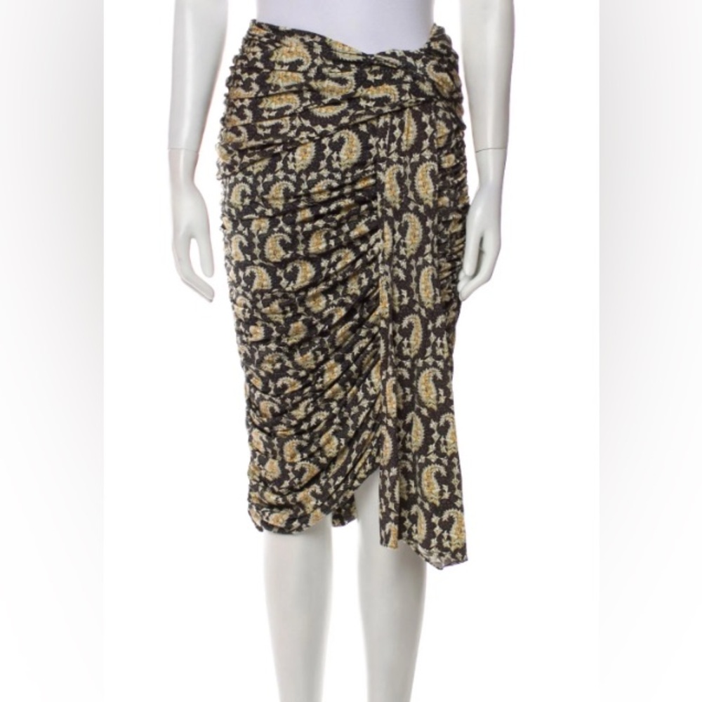 Altuzarra Black and Gold Patterned Skirt